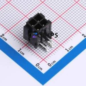 43045-4AWS-02 Wire-to-Board Pin Header Bent Lead Through Hole,P=3mm Connector 2x2P 3mm Right Angle Insert 4P - Product Image 1