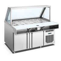 Table de préparation réfrigérée pour sandwichs de restaurant de type Subway commercial