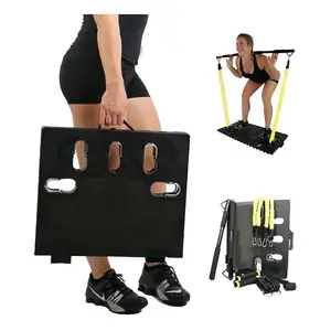 Portable Resistance Trainer Multi-functional Home Gym Fitness for Unisex Includes Exercise Board Resistance Bands and More
