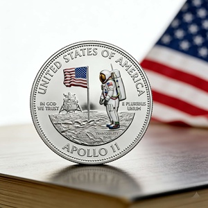 Pièce de monnaie commémorative 3D de l'atterrissage de la NASA sur la Lune en 1969 (<span class=keywords><strong>Apollo</strong></span> <span class=keywords><strong>11</strong></span>) - Cadeau de collection pour les passionnés d'exploration spatiale - Product Image 5