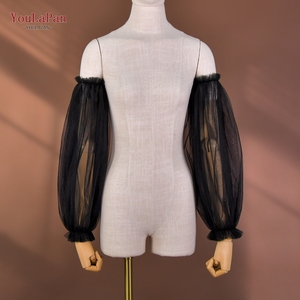 YouLaPan VM10 Boléros longs détachables pour <span class=keywords><strong>femme</strong></span>, manches longues, sans manches, accessoires de mariage, printemps/été - Product Image 1