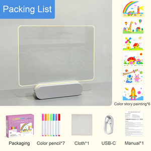 Lavagna Luminosa LED Ricaricabile per <span class=keywords><strong>Disegni</strong></span>, Tavoletta Luminosa Cancellabile a Secco con Colori RGB, Regalo Creativo per Bambini/Ragazze/Adolescenti - Product Image 6