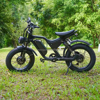 Bicicleta Eléctrica de Montaña con Suspensión Trasera, Cuadro de Aluminio, Neumáticos Anchos, 750W/1500W, 48V 15Ah, para Adultos
