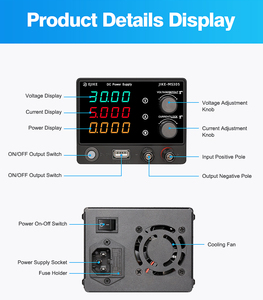 แหล่งจ่ายไฟฟ้ากระแสตรงแบบปรับได้ EJIKE สำหรับงานซ่อมโทรศัพท์มือถือ กำลังไฟ 150 วัตต์ แรงดัน 30 โวลต์ กระแส 5 แอมป์  ปรับแรงดันได้ตั้งแต่ 12 โวลต์ พร้อมหลอดไฟ LED สำหรับห้องปฏิบัติการ - Product Image 5