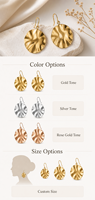 Boucles d'oreilles pendantes personnalisées en or ondulé, géométriques et tendance, pour femme, bijoux de fête