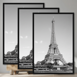 กรอบรูปไม้สีดำ Upsimples 3 ชิ้น ขนาด 12x18 นิ้ว รูปทรงสี่เหลี่ยมผืนผ้า 5 นิ้ว สำหรับใส่รูปภาพในแนวตั้งและแนวนอน ติดผนัง - Product Image 3