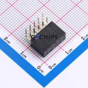 HX PM2.54-2x5P WC Pin Socket Bent Lead Through Hole,P=2.54mm Connector 2x5P 2.54mm 2.54mm Square Hole - Product Image 1