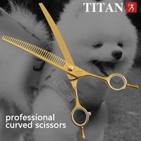 TITAN 7.0/7.5 pouces ciseaux professionnels pour animaux de compagnie chien toilettage beauté ciseaux droits articles pour animaux de compagnie chiens ciseaux amincissants toiletteur