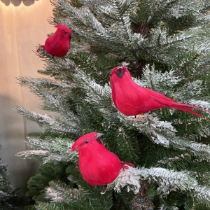 2020 nuevo producto decoración de Navidad árbol de Navidad ornamento Artificial pájaro <span class=keywords><strong>rojo</strong></span> <span class=keywords><strong>cardenal</strong></span> - Product Image 5