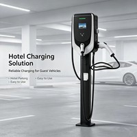 Estación de Carga Rápida para Vehículos Eléctricos de 7kW CA con Interfaz Tesla, 200-220V, Negra, de Montaje en Suelo, para la Industria Manufacturera
