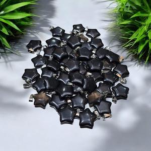 จี้แกะสลักรูปดาวหินโมราสีดำสุดพิเศษสำหรับความรักและคำอวยพรขายส่ง - Product Image 1