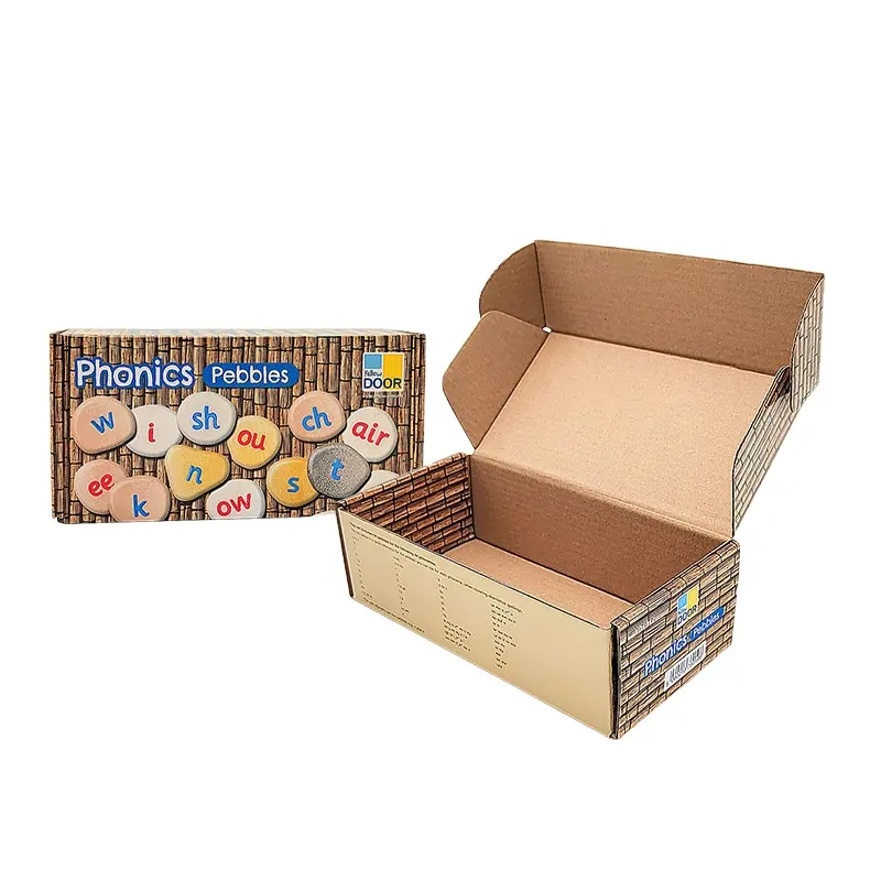 कस्टम मटर रंग नालीदार पेपर मेकअप पैकेजिंग बॉक्स क्रीम/तरल लिपस्टिक/नाखून/ब्रश के लिए