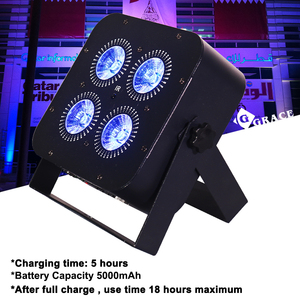 Đèn chiếu sáng <span class=keywords><strong>LED</strong></span> Igreslite 4*18W RGBWAUV 6in1 không dây điều khiển từ xa bằng pin <span class=keywords><strong>WiFi</strong></span> - Product Image 6