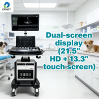 Échographe Doppler Couleur sur Chariot EUR VET Medical avec Moniteur LED 21,5 Pouces et Écran Tactile 13,3 Pouces