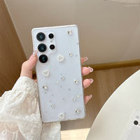 Étui de téléphone portable de luxe avec strass, nœud et perles scintillantes pour Samsung Galaxy S26 S25 S24 S23 S22 Ultra A17 A37 A57 A16 A36 A56 A18