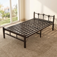 Cama Individual Portátil de Diseño Moderno, Tamaño Completo, con Marco Metálico Ajustable y Colchón Suave, Sofá Cama para Dormitorio