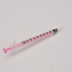 Jeringa <span class=keywords><strong>de</strong></span> <span class=keywords><strong>Insulina</strong></span> Rosa <span class=keywords><strong>de</strong></span> 1 ml, 31G x 8 mm - <span class=keywords><strong>Precio</strong></span> <span class=keywords><strong>de</strong></span> Fábrica, <span class=keywords><strong>Aguja</strong></span> Fija Veterinaria Desechable - Product Image 4