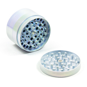 Broyeur à herbes en alliage de zinc personnalisé de 50 mm à 4 couches, couleur dégradée blanche, boîte d'accessoires pour fumer en métal de 55 mm pour épices et tabac, vente en gros - Product Image 6