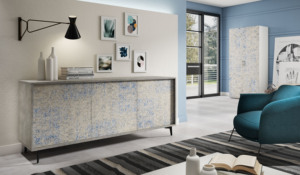 Aparador moderno de madera para sala de estar, mueble lateral de diseño moderno y creativo, color blanco - Product Image 2