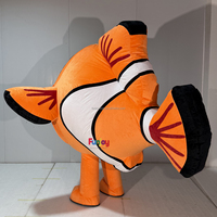 Disfraz de Mascota de Pez Payaso Nemo Inflable Naranja Hecho a Medida para Halloween, Navidad, Desfiles, Fiestas y Eventos