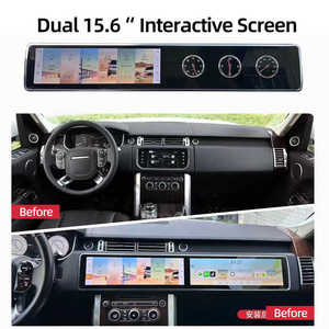 Dupla 15.5 Polegada Dual Screen Carplay Android Auto Carro DVD <span class=keywords><strong>Player</strong></span> para Land Rover Sport LHD 2014-2019 Unidade Principal de Rádio Do Carro - Product Image 2