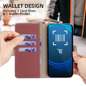 Funda Tipo Cartera con Soporte Antigolpes y Ranuras para Tarjetas para <span class=keywords><strong>Samsung</strong></span> <span class=keywords><strong>Galaxy</strong></span> A54 A16 A56 A55 A35 A25 A04 A30 A12 <span class=keywords><strong>A72</strong></span> A33, Personalizada de Fábrica - Product Image 4