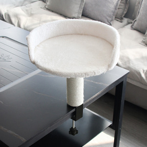 Có Thể Điều Chỉnh Chiều Cao Mèo Perch Giường, Kẹp Trên Bàn Gắn Mèo Bàn Giường Cho Mèo Trong Nhà, Ấm Cúng Vật Nuôi Lounger Với Kim Loại Mạnh Mẽ Đứng - Product Image 4