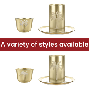 Disponibile all'Ingrosso Set di Tazze da Caffè e Tè in Vetro Riutilizzabili Stile Arabo Tradizionale Classico <span class=keywords><strong>Bicchieri</strong></span> da Tè Turco con Piattino - Product Image 6