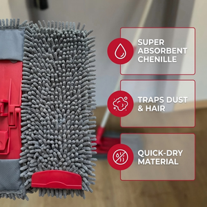 Nouvelle Arrivée - Serpillère Rotative 360° à Grande Tête de 42 cm en Microfibre, pour Nettoyage Humide et Sec, Mains Libres, pour le Nettoyage Domestique - Product Image 6