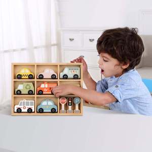 Jouets populaires pour enfants 2026, ensemble de 9 modèles de voitures pour enfants, jouets éducatifs en bois, mini-modèles de voitures - Product Image 5