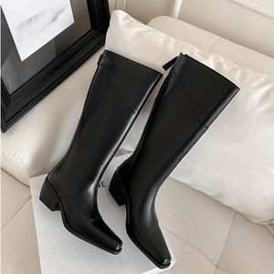 Botines de tacón grueso, modernos, versátiles y elegantes, de media caña, para otoño e invierno. - Product Image 6