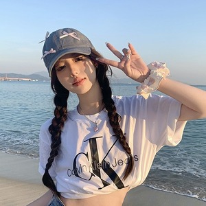 Casquette de baseball en coton personnalisée pour femme, brodée à la main, style urbain sportif, avec nœud, sangle réglable, idéale pour le quotidien, les sports et les fêtes - Product Image 5