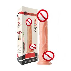 Dildo réaliste imperméable en PVC de 240 mm, jouet sexuel pour adultes, ultra doux, épais, <span class=keywords><strong>anal</strong></span>, pour femmes, avec manche incurvé, portable QS-B003 - Product Image 1