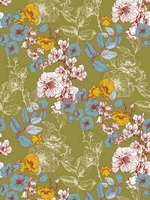 Tissu imprimé en polyester naturel spft, sensation mains, extensible, personnalisé, fleurs, design numérique, chemise exquise pour dame, pardessus