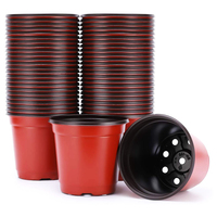 Bac de culture en plastique noir, Pot rond et carré de 2 / 3 gallons, vente en gros, pour plantes en serre et graines