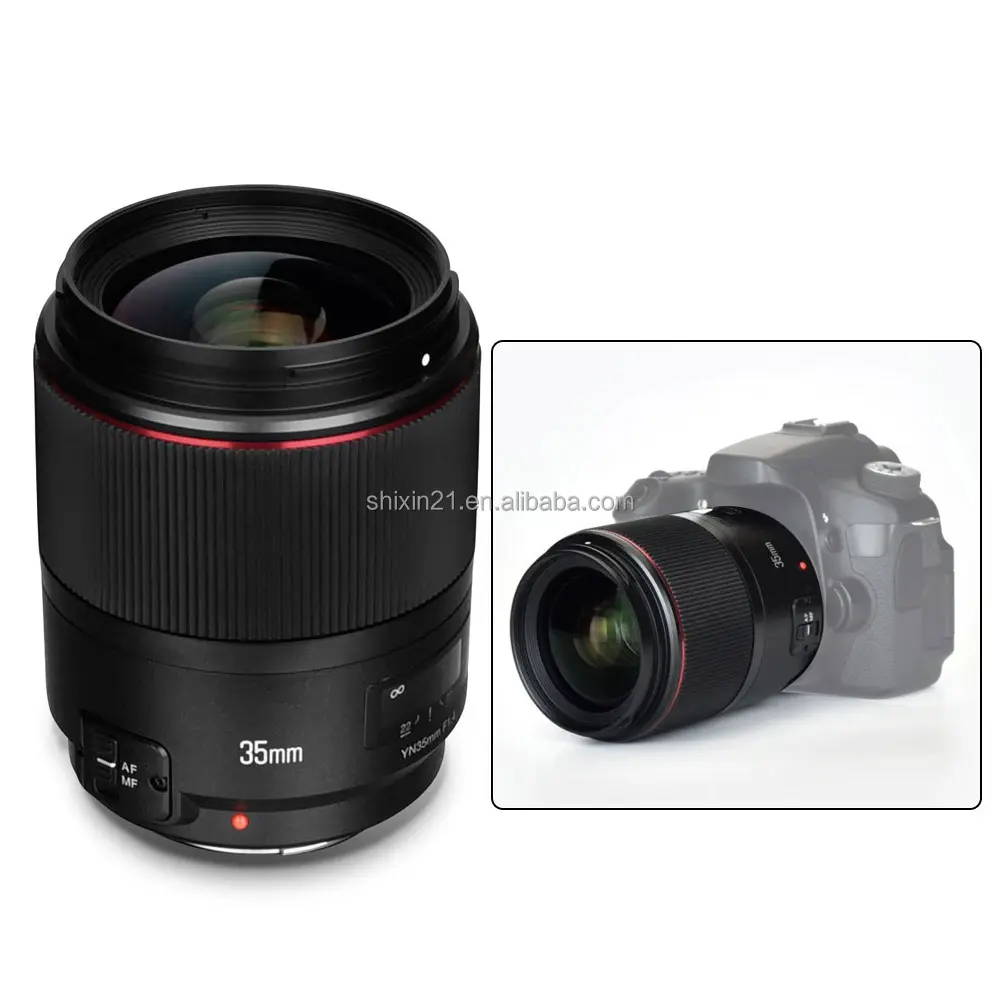 Yongnuo เลนส์ Yn35mm F1.4เลนส์มุมกว้างมาตรฐานรูรับแสงสำหรับปืนใหญ่600D 60D 500D 400D 5D II