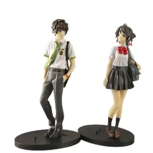 2 Styles 20CM Movie Your Name Manga Figurine Tachibana Taki Miyamizu Mitsuha Anime Kids Gift Toy Figure Statues