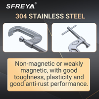 Serre-joint en C robuste en acier inoxydable 304 forgé de qualité industrielle SFREYA OEM/ODM