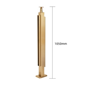 فاخرة ذهبية اللون مشابك كبيرة من الزجاج من حنفية السلالم - Product Image 3