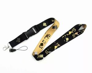 En gros, lanières de football américain et de club de football, longues, à transfert thermique <span class=keywords><strong>d</strong></span>égradé, porte-clés, porte-badges professionnels en métal, avec boucle métallique en fer forgé - Product Image 3