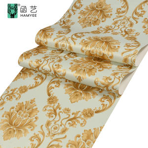 Papier peint intissé 3d personnalisé, tapisserie luxueuse avec des fleurs de roses, pour salon - Product Image 1