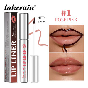 Crayon à lèvres hydratant Lakerain, teinte <span class=keywords><strong>rose</strong></span> neutre mauve, brun chocolat froid, non-transférable, waterproof, sans bavures - Product Image 2