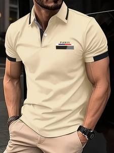 Einfache Herren Casual Fashion Sommer Kurzarm Button Polo Shirt Basic Mass Business Style - Product Image 4