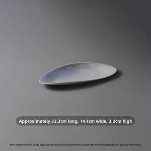 Vaisselle en céramique créative, porcelaine, style nordique, <span class=keywords><strong>assiette</strong></span> ovale longue, <span class=keywords><strong>bleu</strong></span> <span class=keywords><strong>canard</strong></span>, pâtisserie, collation, cuisine froide - Product Image 5