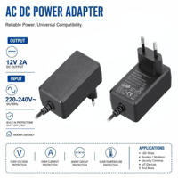 Adaptateur secteur 24W 12V 2A, norme EN 61347, driver LED, alimentation à découpage AC/DC pour caméra CCTV, routeur, éclairage LED en bande
