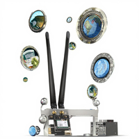 Tarjeta de Red Interna Inalámbrica WiFi6 802.11ax PCIe de 1300Mbps con Adaptador Inalámbrico Intel AX200 para Computadora