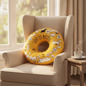 Cojín Redondo para Asiento de 40 cm, de Poliéster Lavable, Color y Logotipo Personalizables, Regalo Promocional - Product Image 4