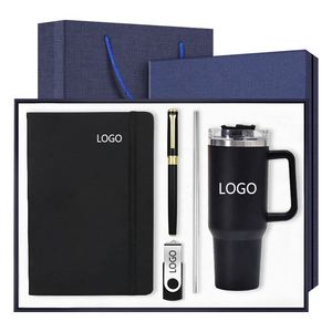 2024 Set Items Promotional Item Steel Stanly Tumbler Cup Notepad Office Business Pen Corporate <b>Gift</b> - Product Image 6