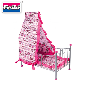Feili-cama <span class=keywords><strong>plegable</strong></span> de hierro para <span class=keywords><strong>muñecas</strong></span>, hasta 18 pulgadas, <span class=keywords><strong>cuna</strong></span> de <span class=keywords><strong>muñecas</strong></span> para niñas, muebles de juguete - Product Image 2