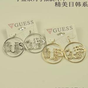 Pendientes <span class=keywords><strong>de</strong></span> Aro Largos <span class=keywords><strong>de</strong></span> Diseñador <span class=keywords><strong>de</strong></span> Marca <span class=keywords><strong>de</strong></span> Moda, Pendientes Huecos con Pedrería, Pendientes <span class=keywords><strong>GUESS</strong></span> para Mujer - Product Image 4